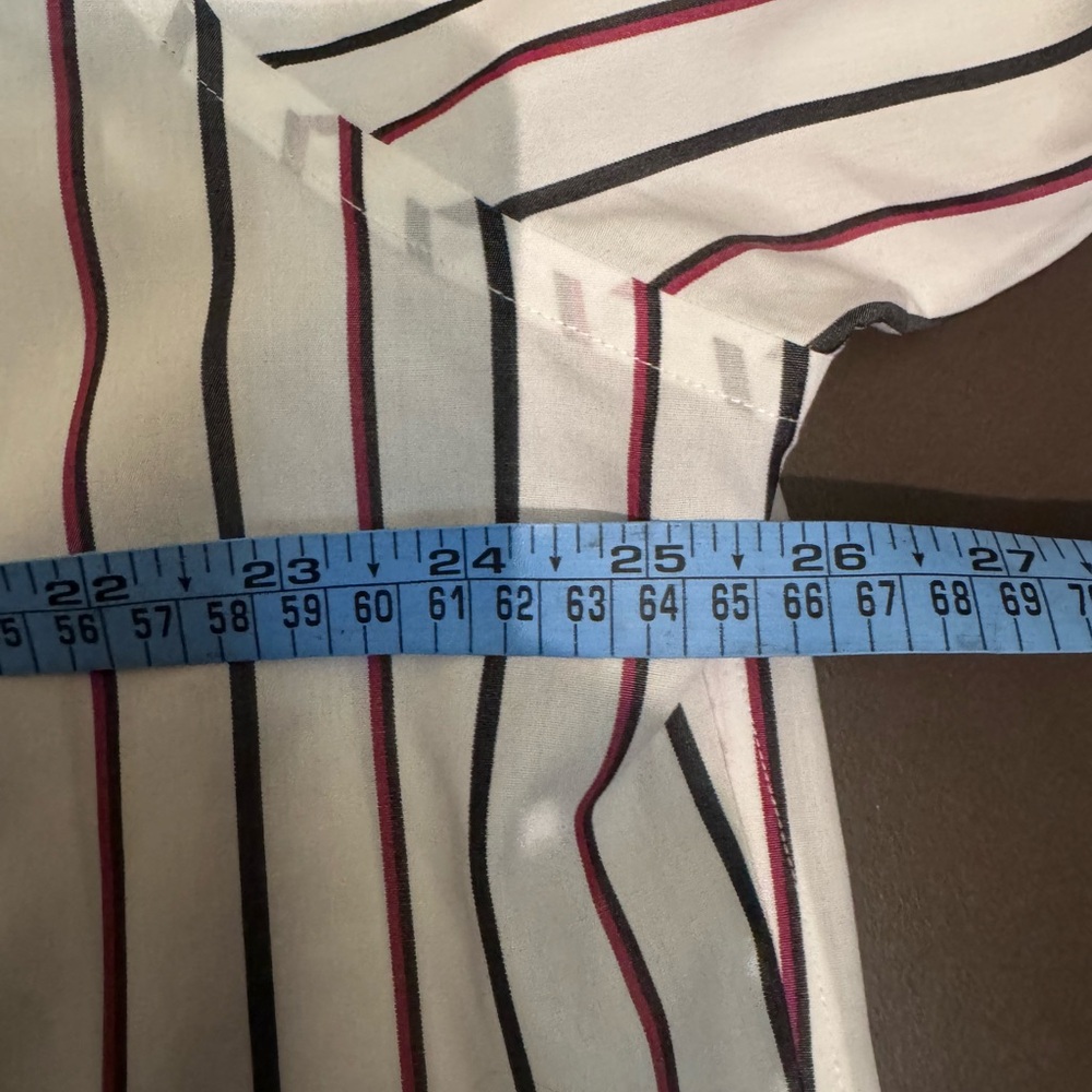 NEW! PAUL FREDRICK Men’s Striped Dress Shirt 18X35 No Iron Cotton - Picture 15 of 15